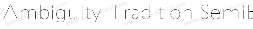 Ambiguity Tradition SemiBold字体转换